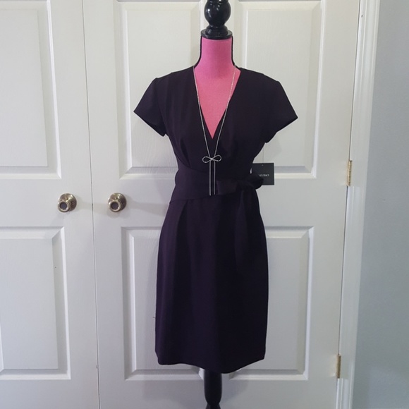Ellen Tracy A Line Dress Wrap Waist Dress - Picture 1 of 8